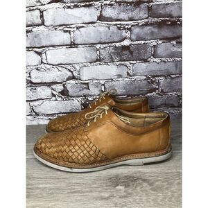 THOROCRAFT ROSS Brown Woven Leather Oxfords Lace Up Shoes Men’s Sz 43EU/10M US